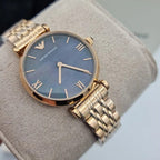 Emporio Armani AR11145 Gianni T-Bar Women's Rose Gold Watch