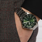 Emporio Armani AR11338 Men's Diver Style Silver & Green Watch