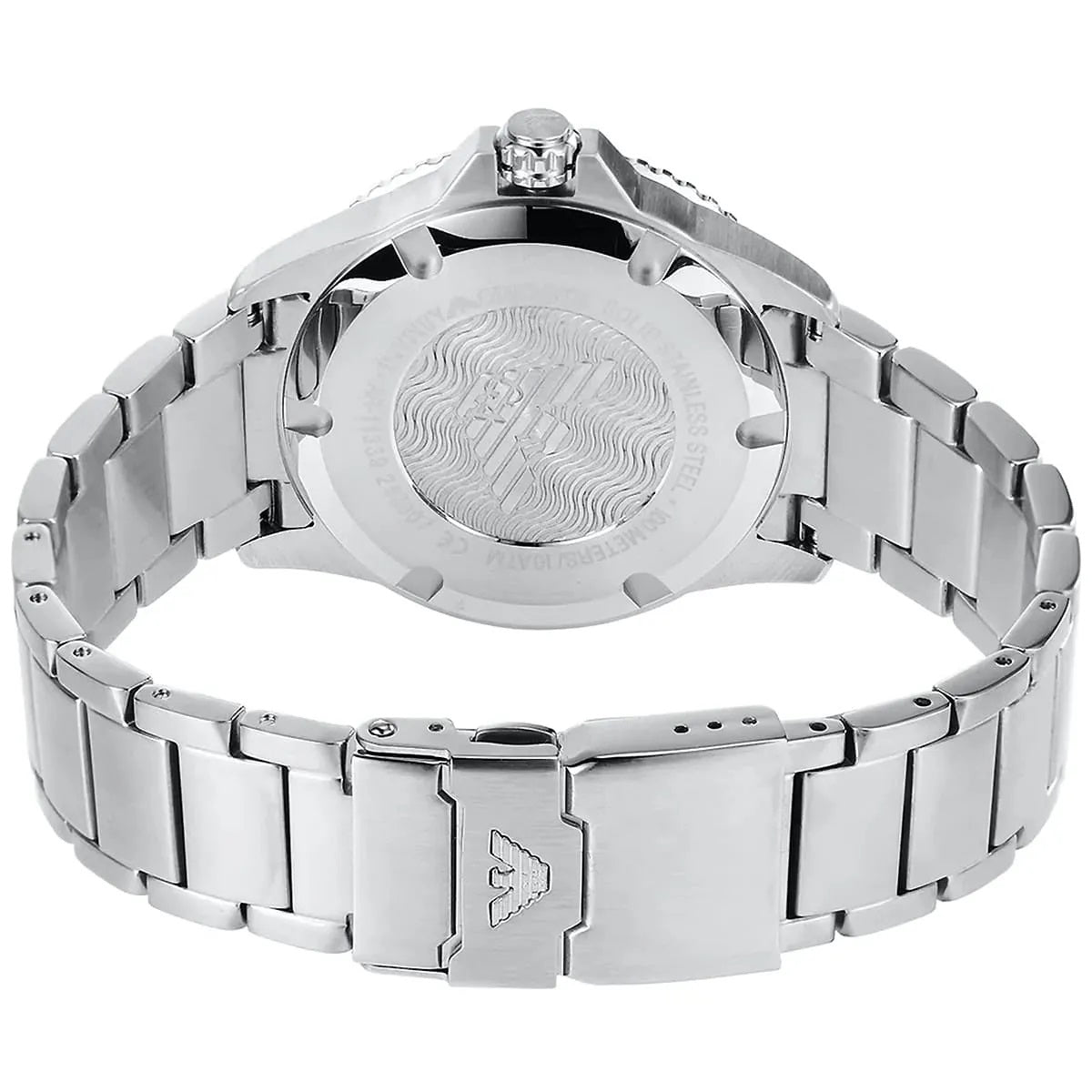 Emporio Armani AR11339 Men's Diver Style Silver & Blue Watch