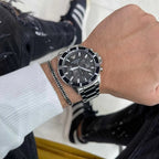 Emporio Armani AR11360 Men's Diver Style Silver & Black Watch