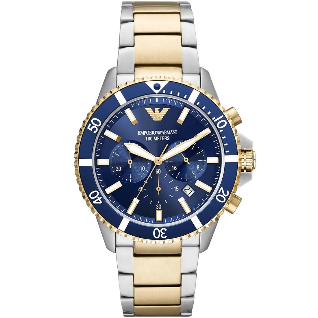 Emporio Armani AR11362 Diver Men's Two-Tone Gold Watch