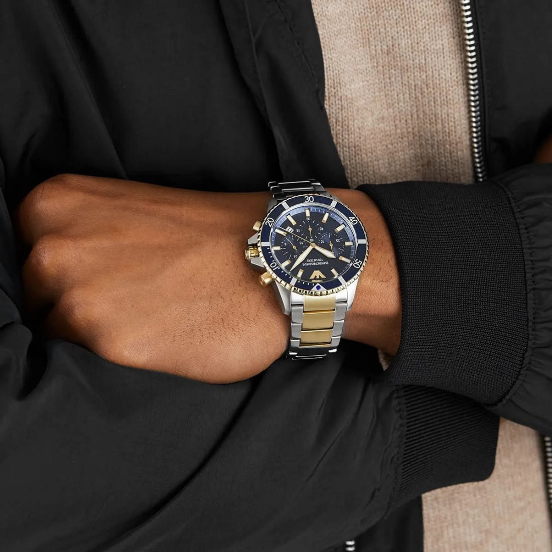 Emporio Armani AR11362 Diver Men's Two-Tone Gold Watch