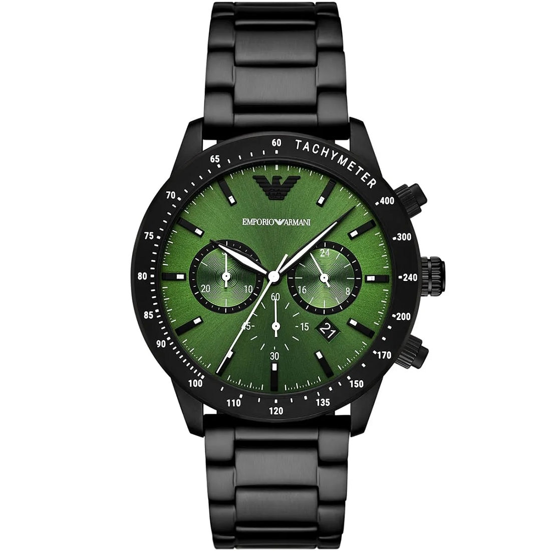 Emporio Armani AR11472 Mario Men's Black & Green Watch