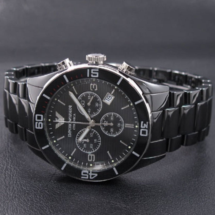 Emporio Armani AR1421 Leo Men's Black Ceramic Watch