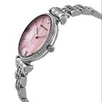 Emporio Armani AR1779 Gianni T-Bar Women's Silver & Pink Watch