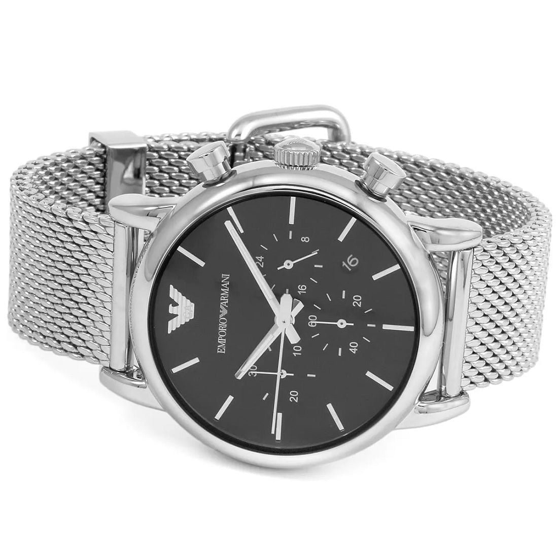 Emporio Armani AR1811 Luigi Men's 41mm Silver Mesh Watch