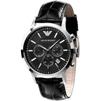 Emporio Armani AR2447 Renato Men's Black Leather Watch