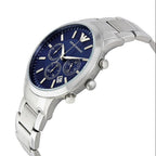 Emporio Armani AR2448 Renato Men's Silver & Blue Watch