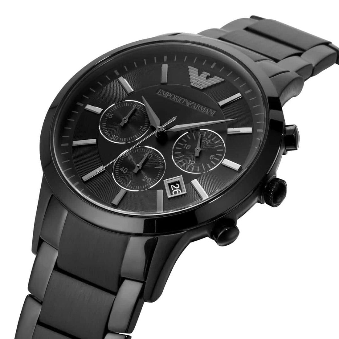 Emporio Armani AR2453 Renato Men's Blackout Watch