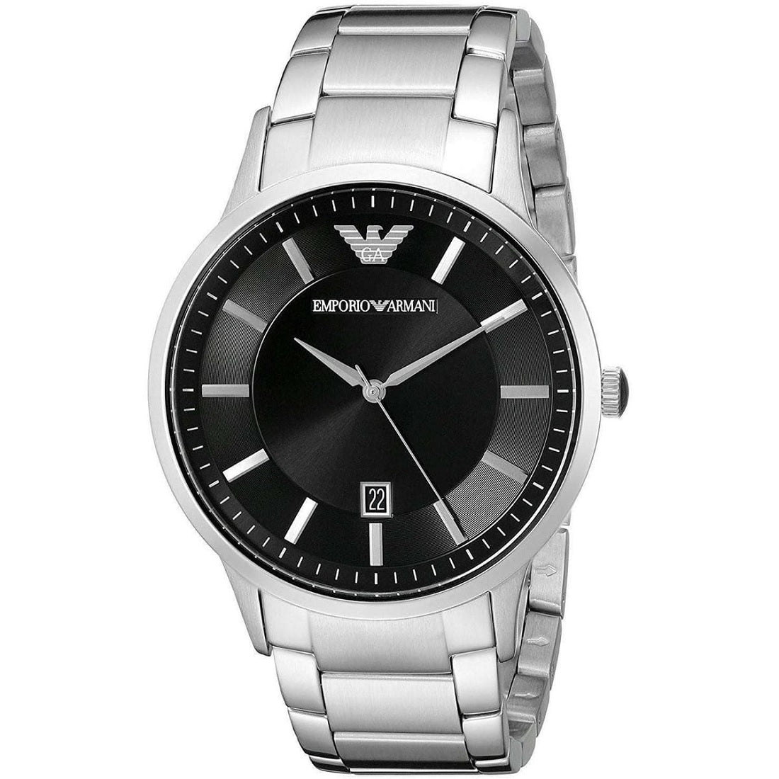 Emporio Armani AR2457 Renato Men's Silver & Black Watch