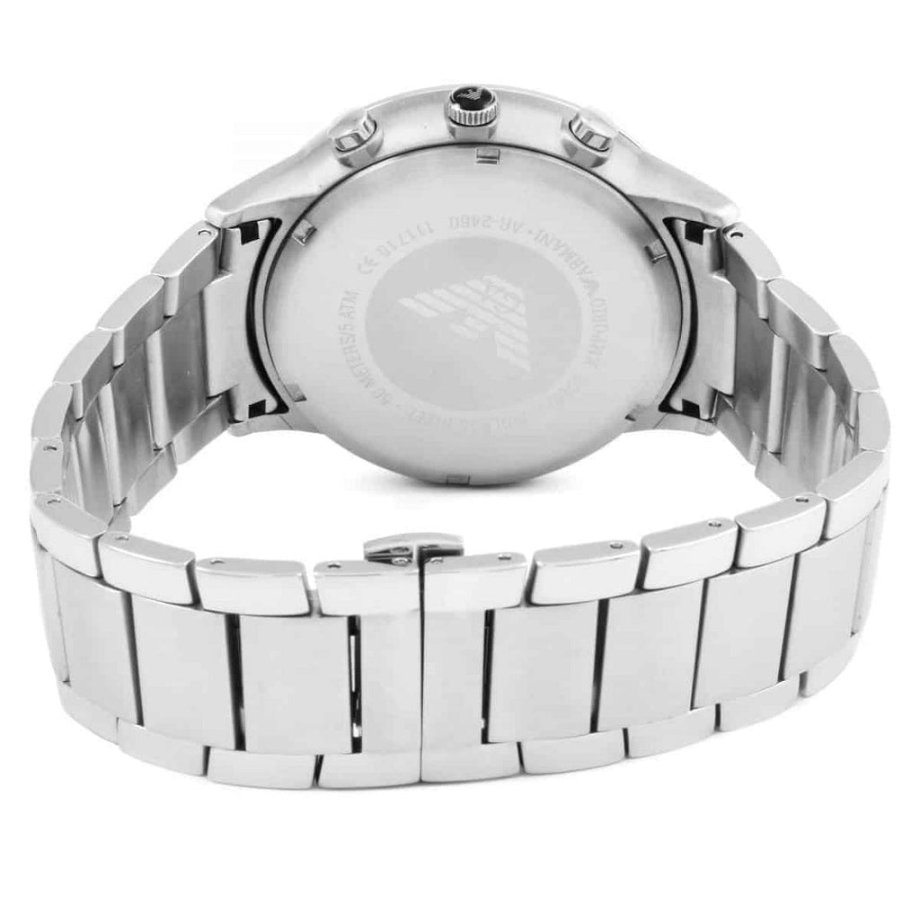 Emporio Armani AR2460 Renato Men's Large Silver Watch