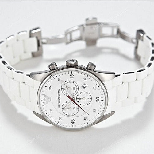 Emporio Armani AR5859 Sportivo Men's White Silicone Watch