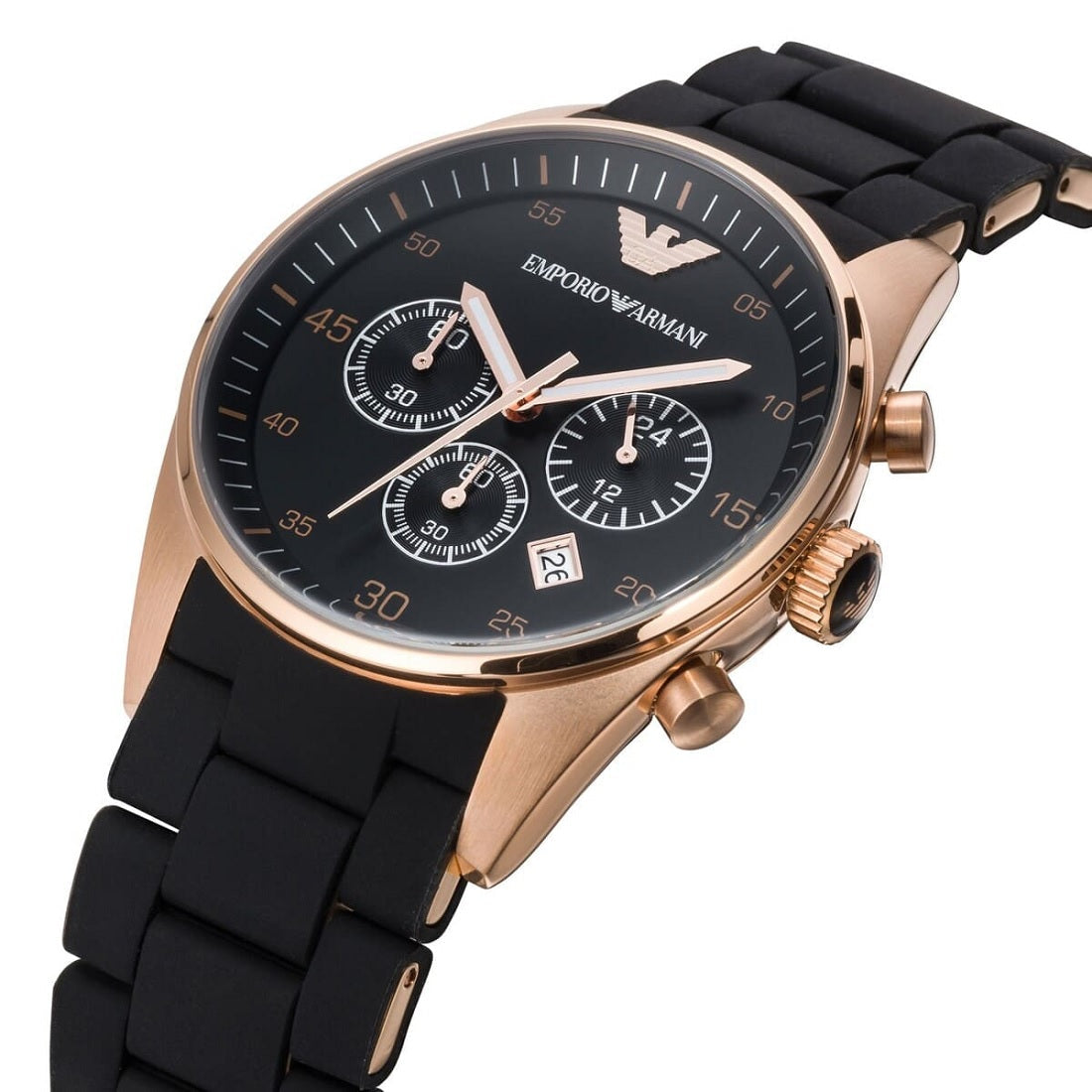 Emporio Armani AR5905 Sportivo Men's Black & Rose Gold Watch