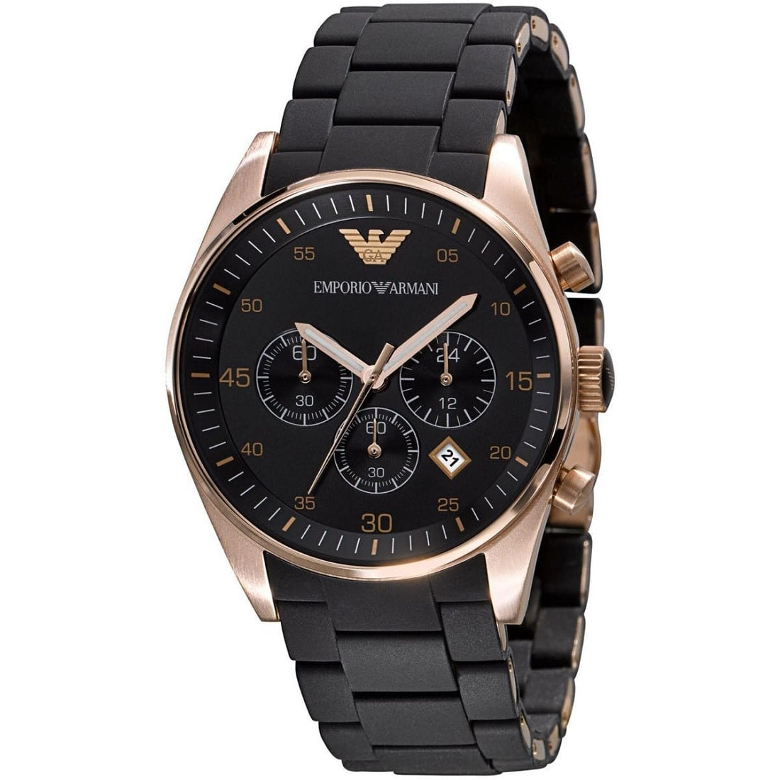Emporio Armani AR5905 Sportivo Men's Black & Rose Gold Watch