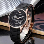 Emporio Armani AR5905 Sportivo Men's Black & Rose Gold Watch