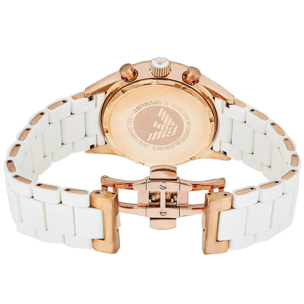 Emporio Armani AR5919 Sportivo Men's White & Rose Gold Watch