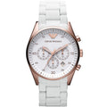 Emporio Armani AR5919 Sportivo Men's White & Rose Gold Watch