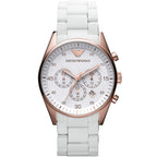 Emporio Armani AR5919 Sportivo Men's White & Rose Gold Watch