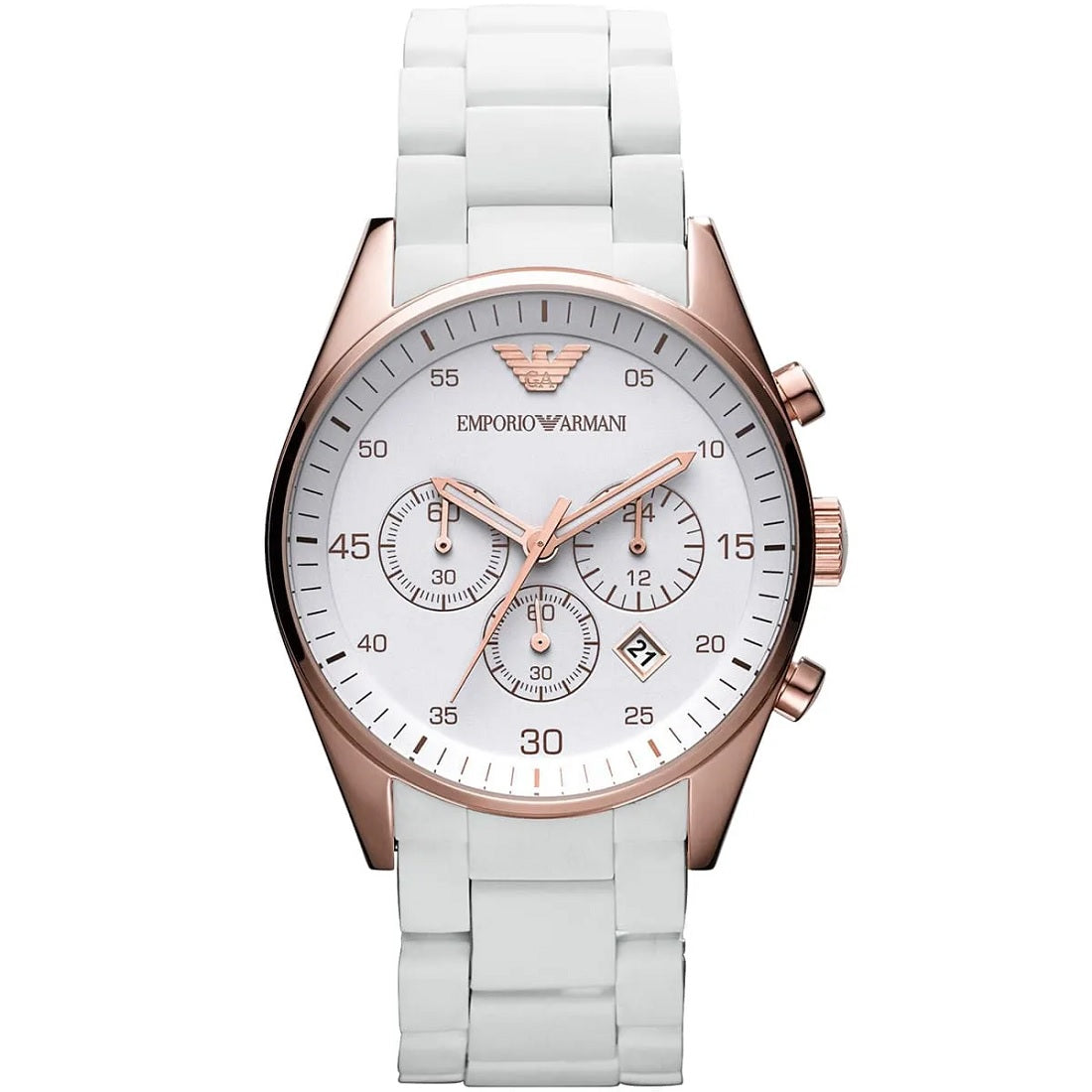 Emporio Armani AR5919 Sportivo Men's White & Rose Gold Watch