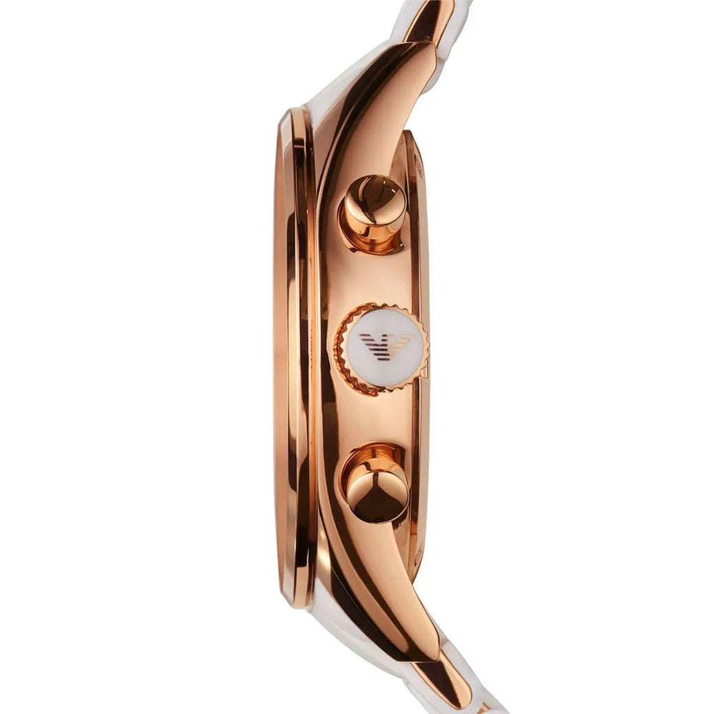 Emporio Armani AR5920 Sportivo Women's White & Rose Gold Watch