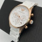 Emporio Armani AR5920 Sportivo Women's White & Rose Gold Watch