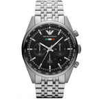 Emporio Armani AR5983 Tazio Men's Silver & Black Watch