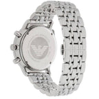 Emporio Armani AR5988 Tazio Men's Silver & Black Chronograph