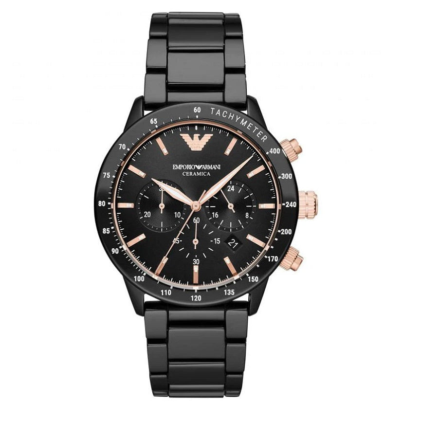 Emporio Armani AR70002 Mario Men's Black Ceramic Watch