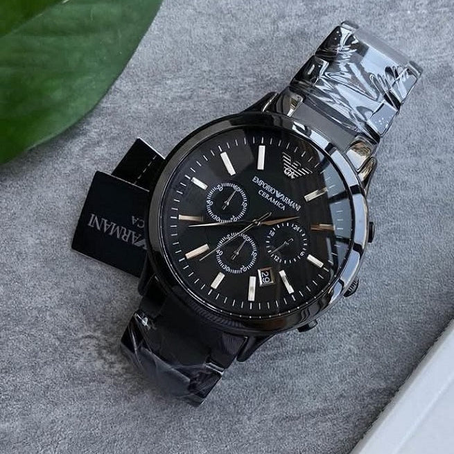 Emporio Armani AR1452 Ceramica Men's 43mm Black Ceramic Watch