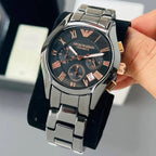Emporio Armani AR1410 Valente Ceramic Men's Black & Rose Gold Watch