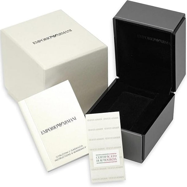 Emporio Armani AR2411 Renato Men's Black Leather Watch