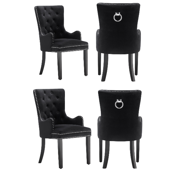 LUX Velvet Dining Chair (with armrests)