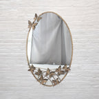 102cm Oval Metal Mirror