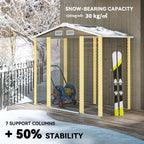 7 x 4ft Upgraded Metal Shed with Lock, Easy to Assemble