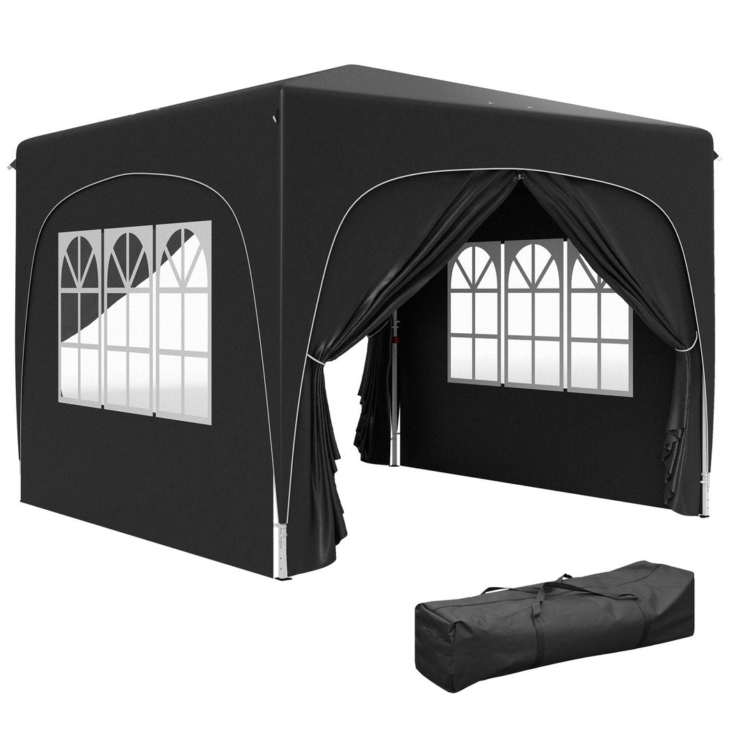 3 x 3(m) + Pop Up Gazebo with Sides and Carry Bag