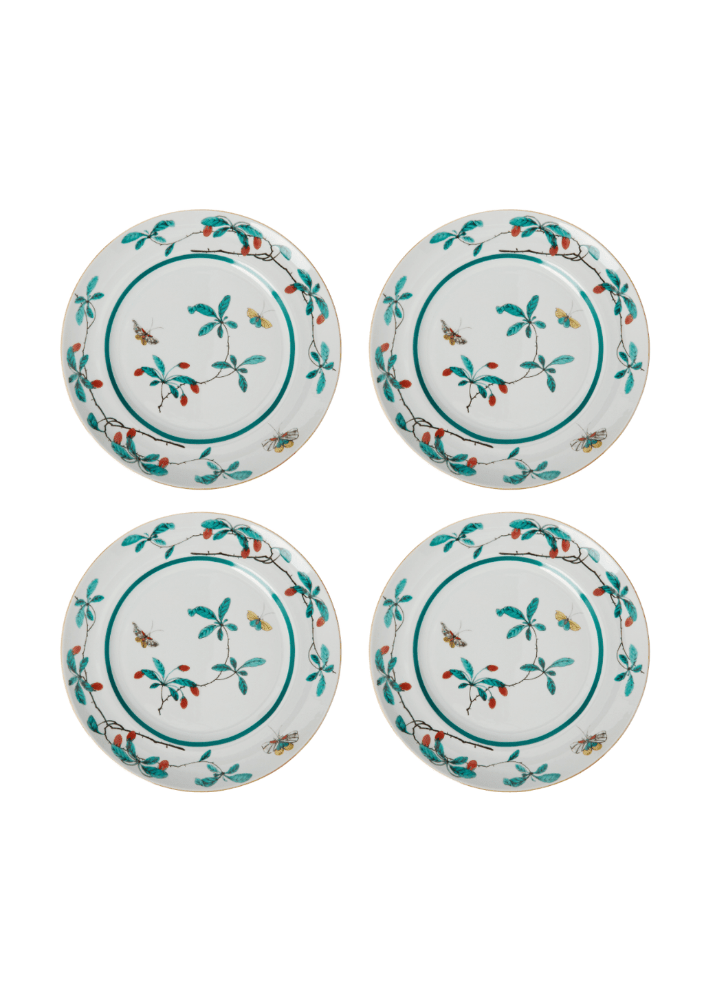 Famille Verte Dessert Plates - Set of 4
