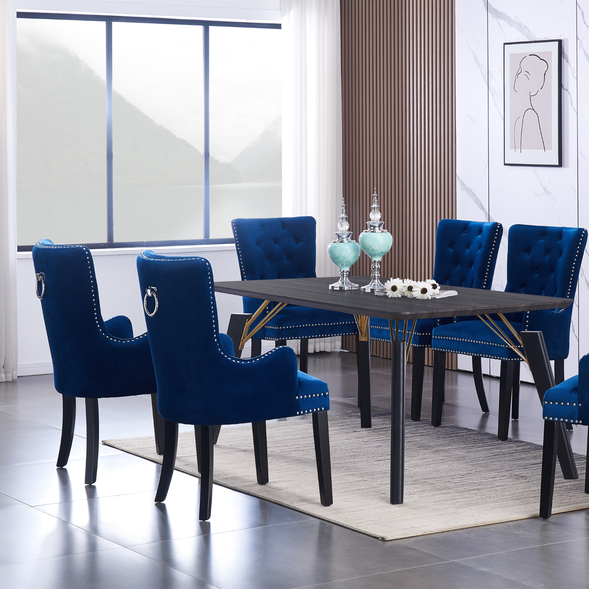 LUX Velvet Dining Chair (with armrests)