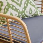 Grey Bamboo Style Garden Sofa, Table & Chairs 4 Piece Set