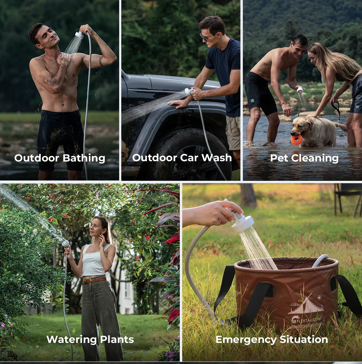 Flextail MAX SHOWER - Ultralight Rechargeable Instant Outdoor Shower (With case)