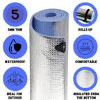 Single Waterproof Roll Up Foam Camping Mat with Carry Straps
