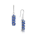 Forget-Me-Not Vertical Bar Drop Earrings Sterling silver