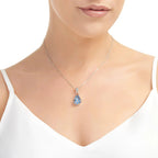 Forget-Me-Not Necklace Teardrop Pendan