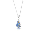 Forget-Me-Not Necklace Teardrop Pendan Sterling Silver