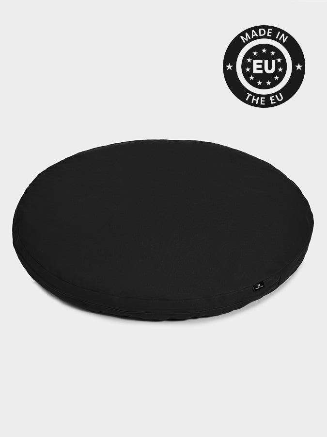 Yoga Studio EU Round Organic Zabuton Meditation Cushion Black