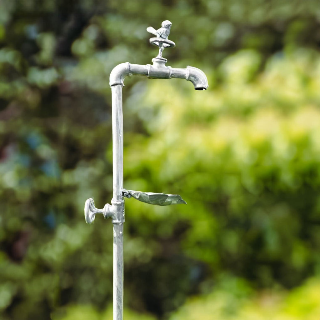 Rustic Bird Bath and Feeder Freestanding Garden Stake 92cm