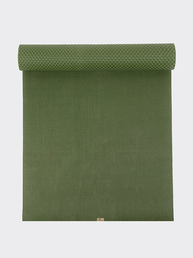 ecoYoga Standard Jute Yoga Mat - 4mm Green