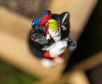 Resin Cat Eating Gnome Garden Ornament