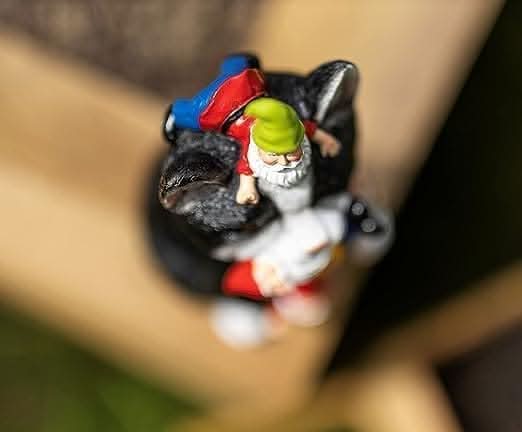 Resin Cat Eating Gnome Garden Ornament