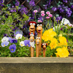 5 Piece Mini Garden Worm Ornaments Resin Plant Pot Figurines