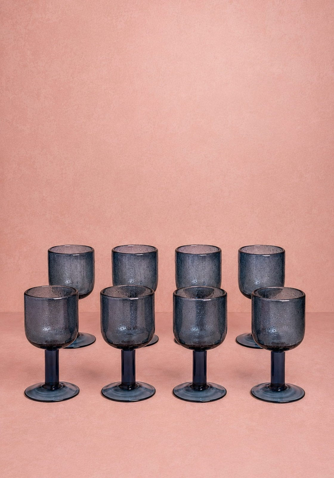 Eleanor Wine Glass, Blue - Set of 8